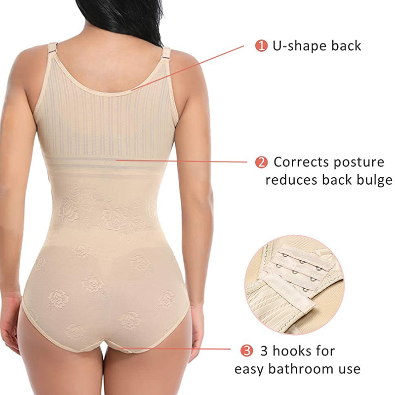 Shapewear for Women Tummy Control Hip Lifting Full Body Shaper Cinchers Open Bust Bodysuit Bottom Buckle Waist Trainer Corset
