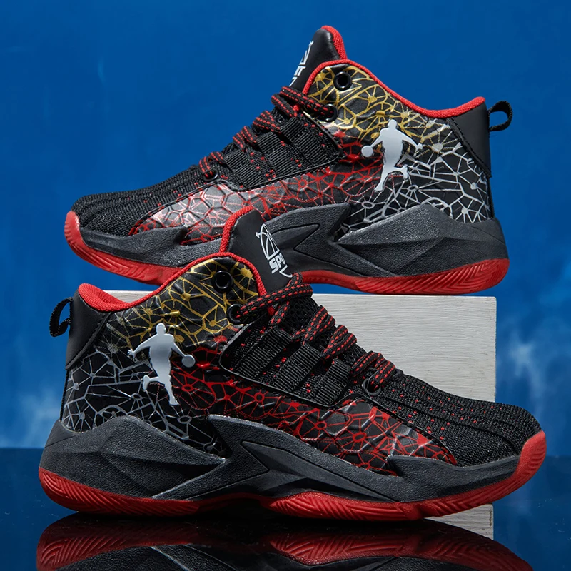 Boy New Men Basketball Shoes Original Non-Slip Athletic Breathable Sports Comfortable Training Male Sneakers Shoes