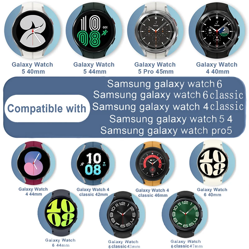 20mm Band For Samsung Galaxy Watch 6/5/4/Classic 47mm 43mm 40mm 44mm Milanese Loop Bracelet correa Galaxy Watch 5 pro 45mm Strap