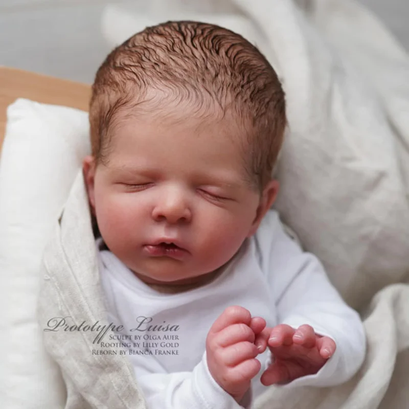 Clearance 21Inch Already Painted Reborn Doll Kit Luisa With new Cloth Body Rooted Eyelash Unassembled DIY Mold 2025 Handmade Doll Parts