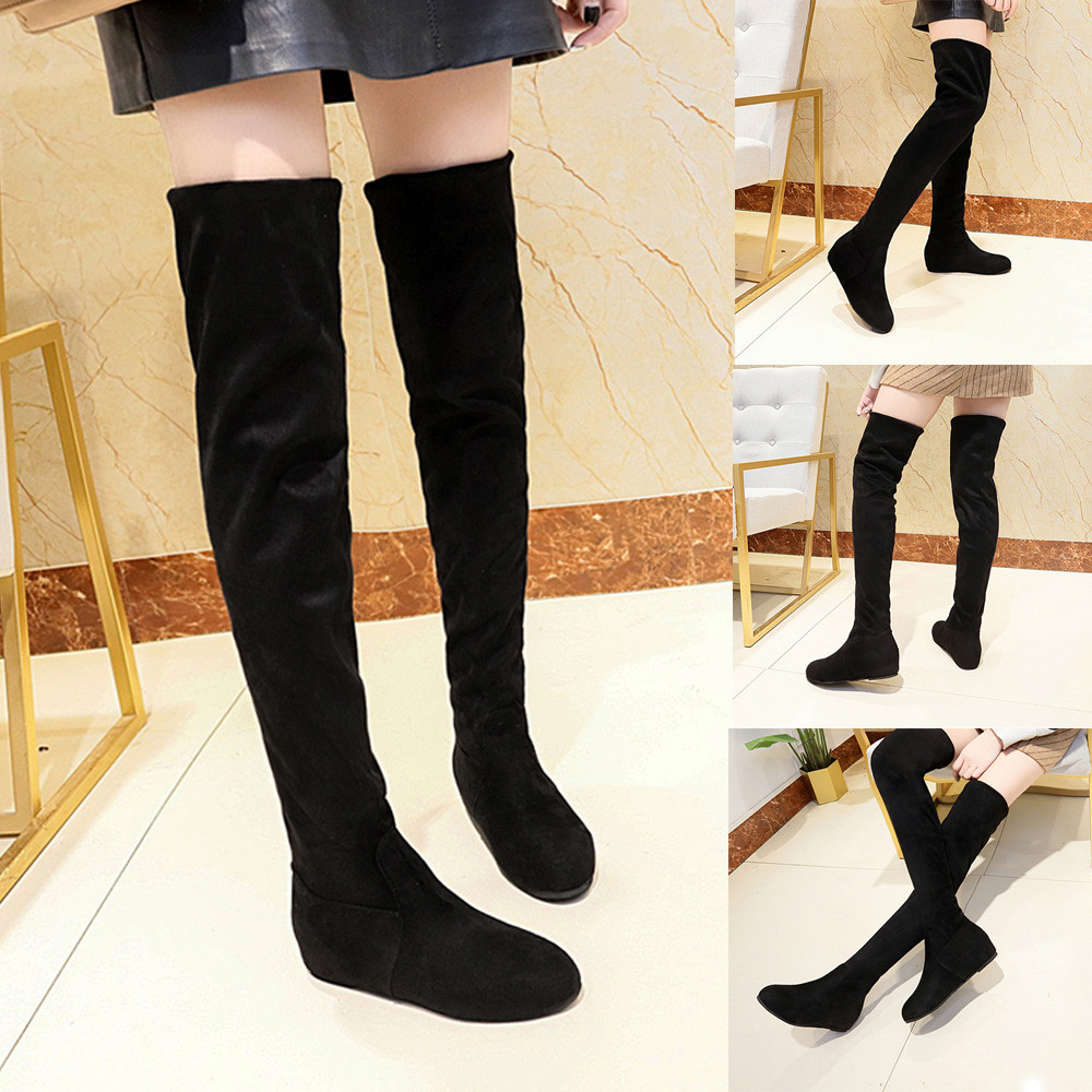 Women Winter Slip-On Round Toe High Boots Over-The-Knee Shoes Boots Sapatos Femininos Bottine Femme Boots Women Bottes Femme