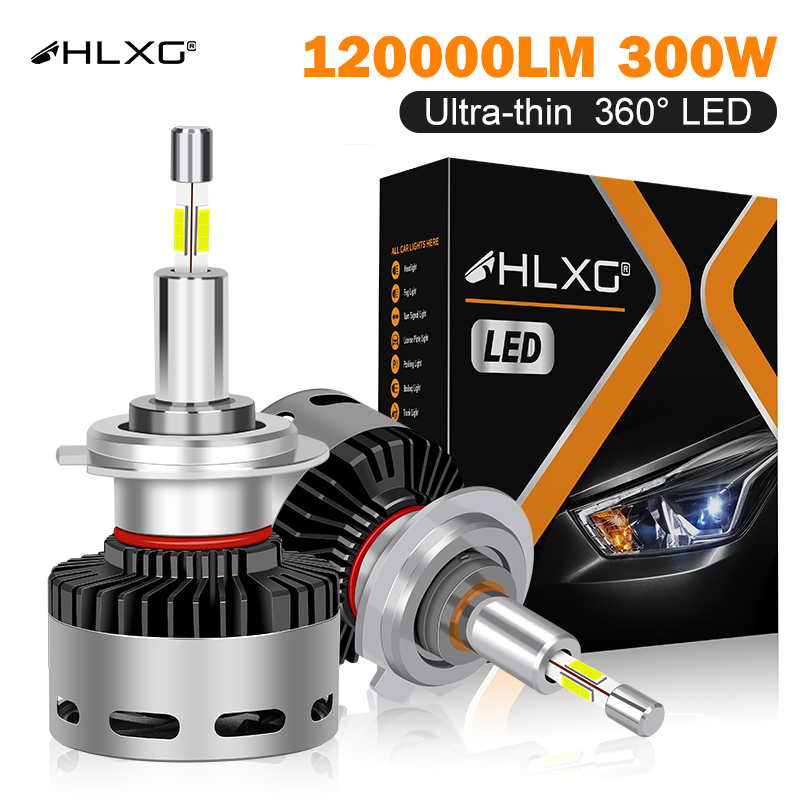 H7 LED Canbus 360 120000LM H4 H11 H1 HB3 9005 HB4 new 9006 HIR2 9012 2025 BiLED Projector Car Headlight Bulb fog lamp 300W 6000K 12V HLXG