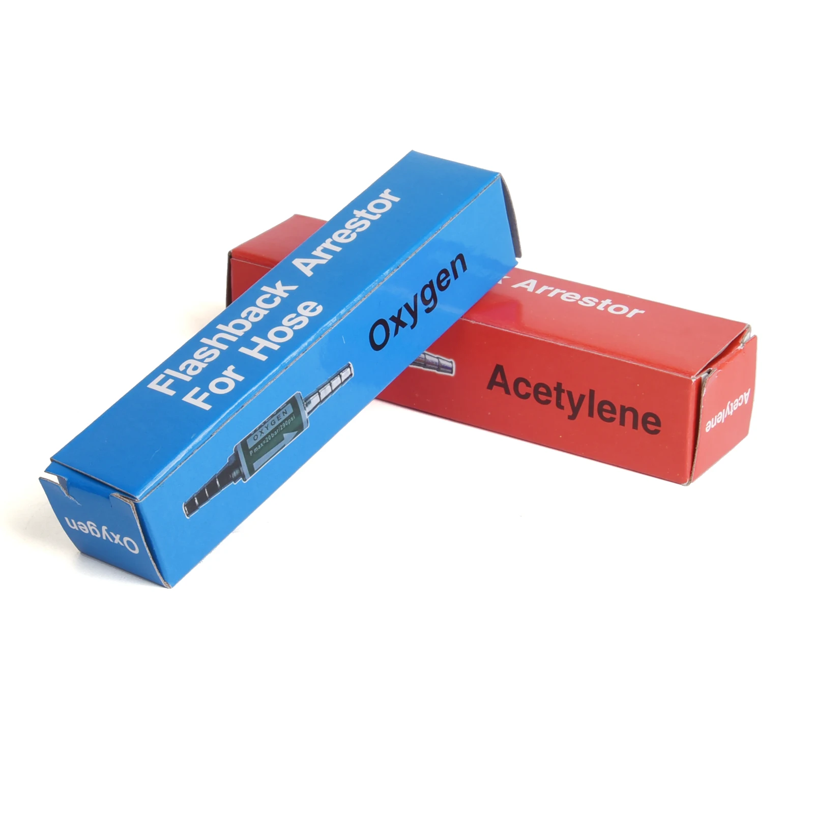 Oxygen Propane Acetylene Flashback Arrestor Check Safety Valve Fit 6mm 8mm 10mm Cutting Torch Hose Flame Buster