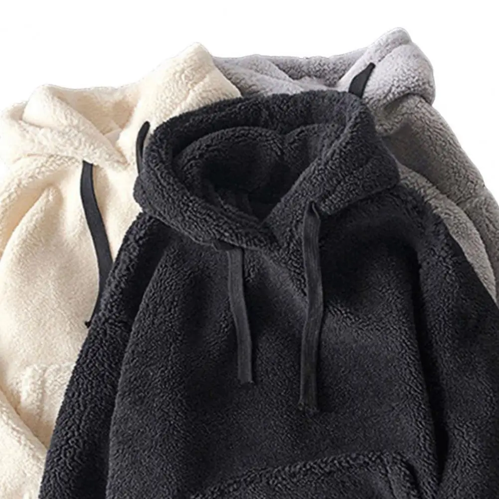Pullover Casual 2025 new Autumn Hoodie Women Winter Hoodie Solid Color Hooded Long Sleeves Drawstring Patch Pocket Keep Warm Plush for Da