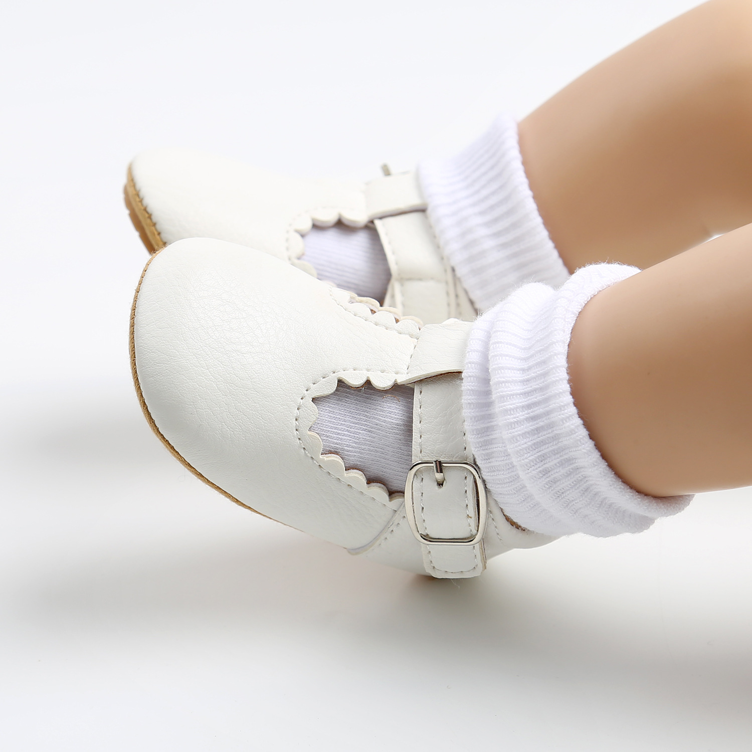KIDSUN Newborn Baby Shoes new Stripe PU Leather Boy Girl Shoes Toddler Rubber Sole Anti-slip First 2025 Walkers Infant Moccasins