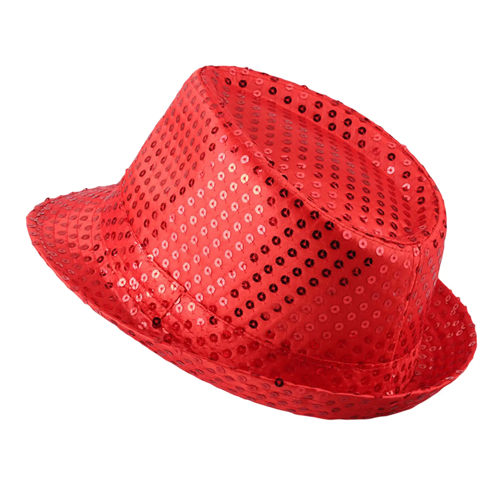 Men Women Jazz Hats Sequins Decorated Stage Dance Performance Party Holiday Hat Formal Fedoras