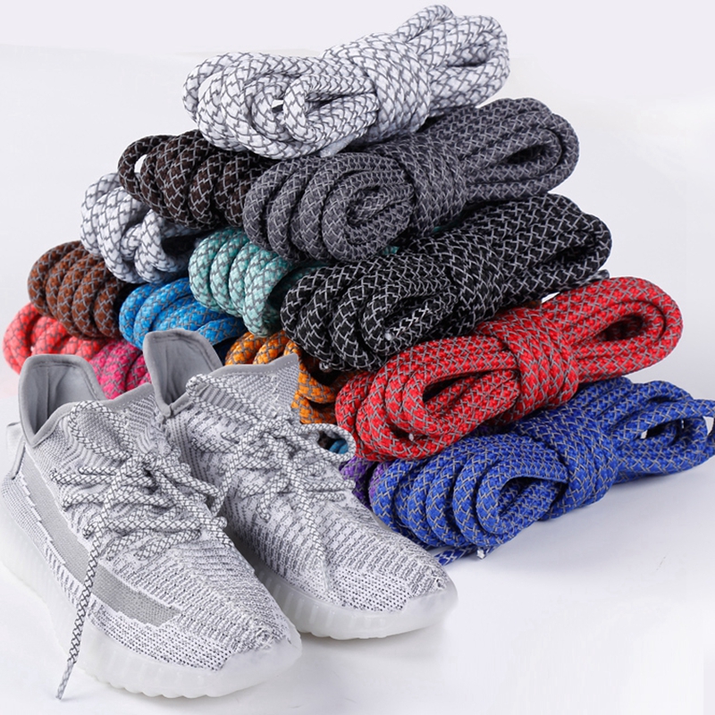 1Pair 3M Reflective Shoelaces for Sneakers Shoe laces Safety reflective Shoelace Round Laces Shoes Strings 100/120/140/160cm