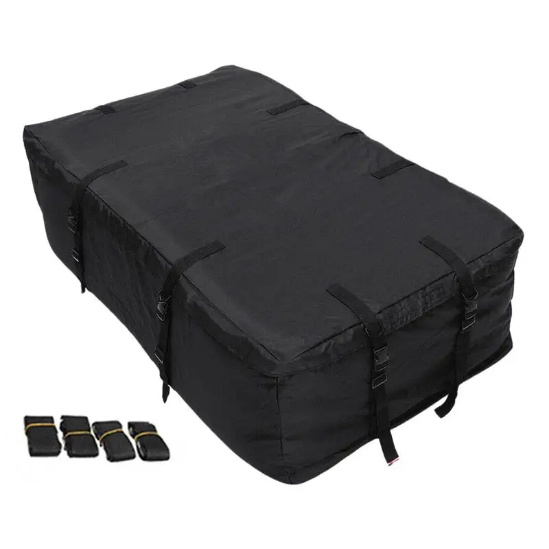 Car Cargo Rooftop Bag Waterproof Vehicle Rooftop Cargo Carrier 420D Oxford Cloth Auto Roof Luggage Soft Box For SUV Van Pickup