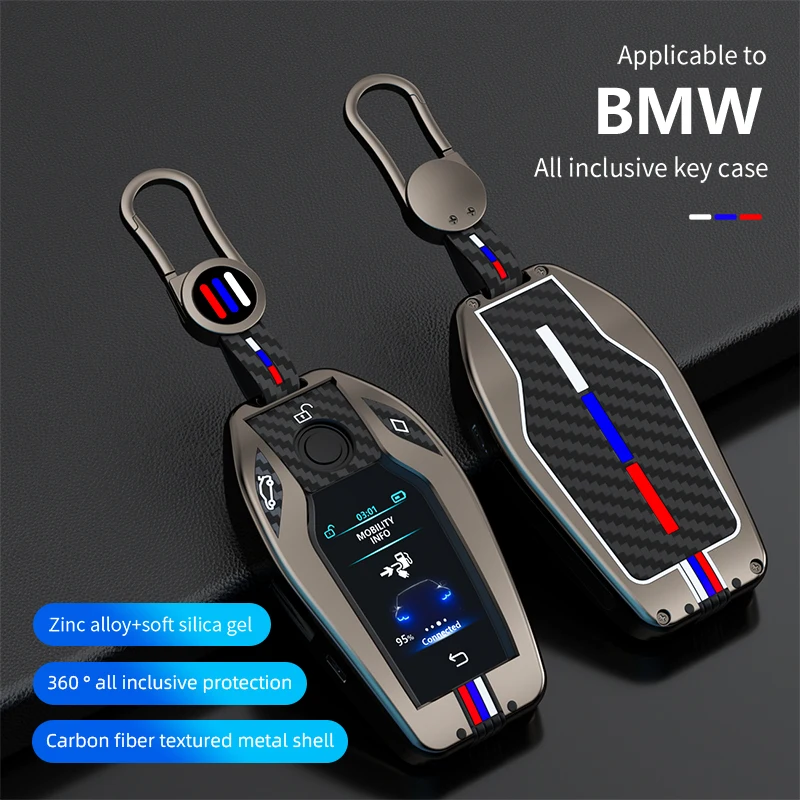 Zinc Alloy LED Display Car Key Case Cover For 5 7 Series G12 G11 G30 G32 G31 i8 I12 I15 G01 X3 G02 X4 G05 new X5 G07 2025 X7 Car Bag
