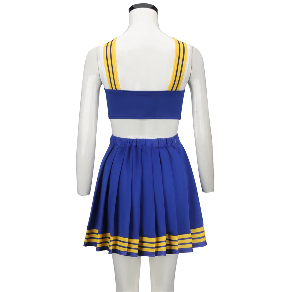 Taylor Cheerleader Uniform TS Shake It Off Blue White Cheerleading Outfits Halloween Party Costume for High School Girls