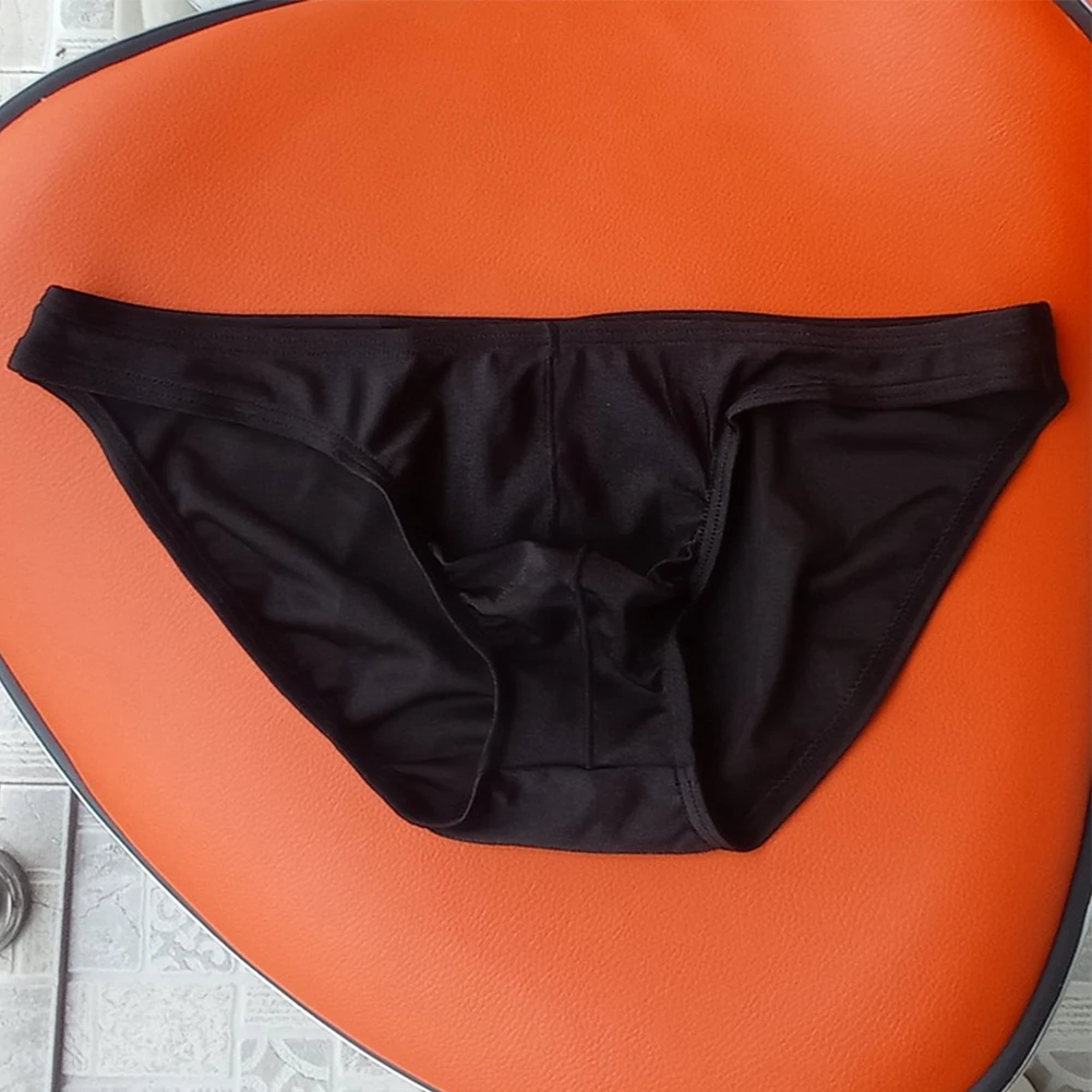 Sexy Men Briefs Casul U Convex Underpants Ultra-thin Bikini Underwear Low Waist Ice 2025 Silk Panties new Calzoncillos High Quality