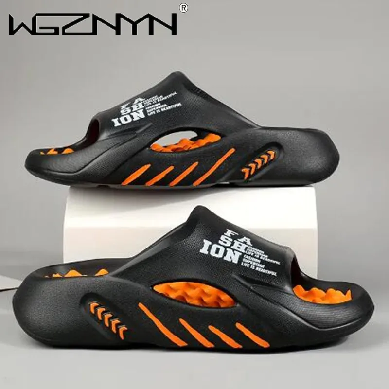 2023 Summer Men Massage Slippers Sides Indoor Outdoor Sandals Beach Casual Shoes Soft Sole Slides Men Flip-flops Men's Sandals