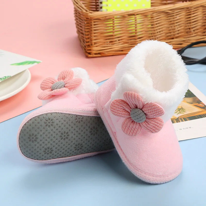 Newborn Baby Girls Boys Soft Booties Solid Pompom Snow 2025 Boots Infant Toddler Newborn Warming Shoes New Lovely new Comfortable Shoes