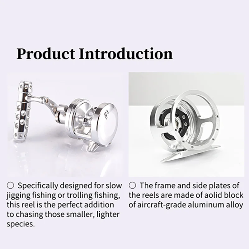 ANATONO Saltwater Jigging Big Game Fishing Reel CNC Machined 2 Speed Lever Drag Deep Sea Boat Trolling Fishing