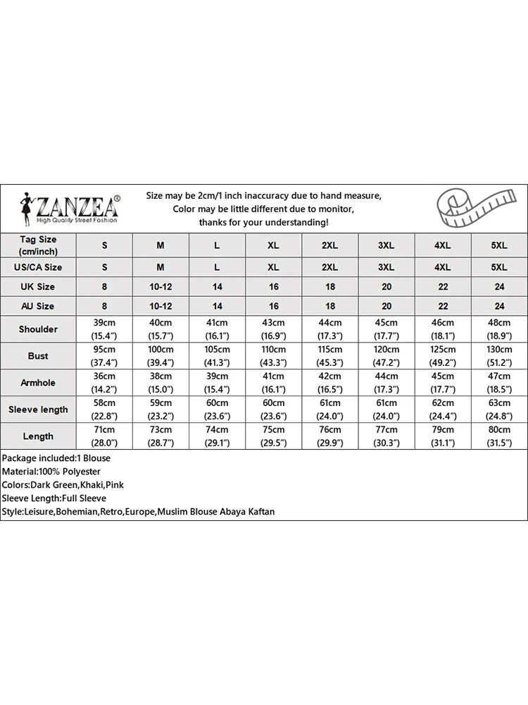 ZANZEA Muslim Printed Shirt Women Vintage Floral 2025 Tops Bohemian new Ruffles Loose Blouse Long Puff Sleeve Ramadan Hijab Blusas Abaya