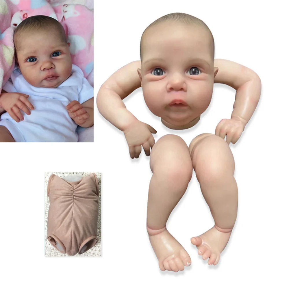20inch Already Painted Reborn Doll Parts Awake Miley Lifelike 3D Painting with Visible Veins Cloth 2025 new Body Included Bebe Reborn Kit