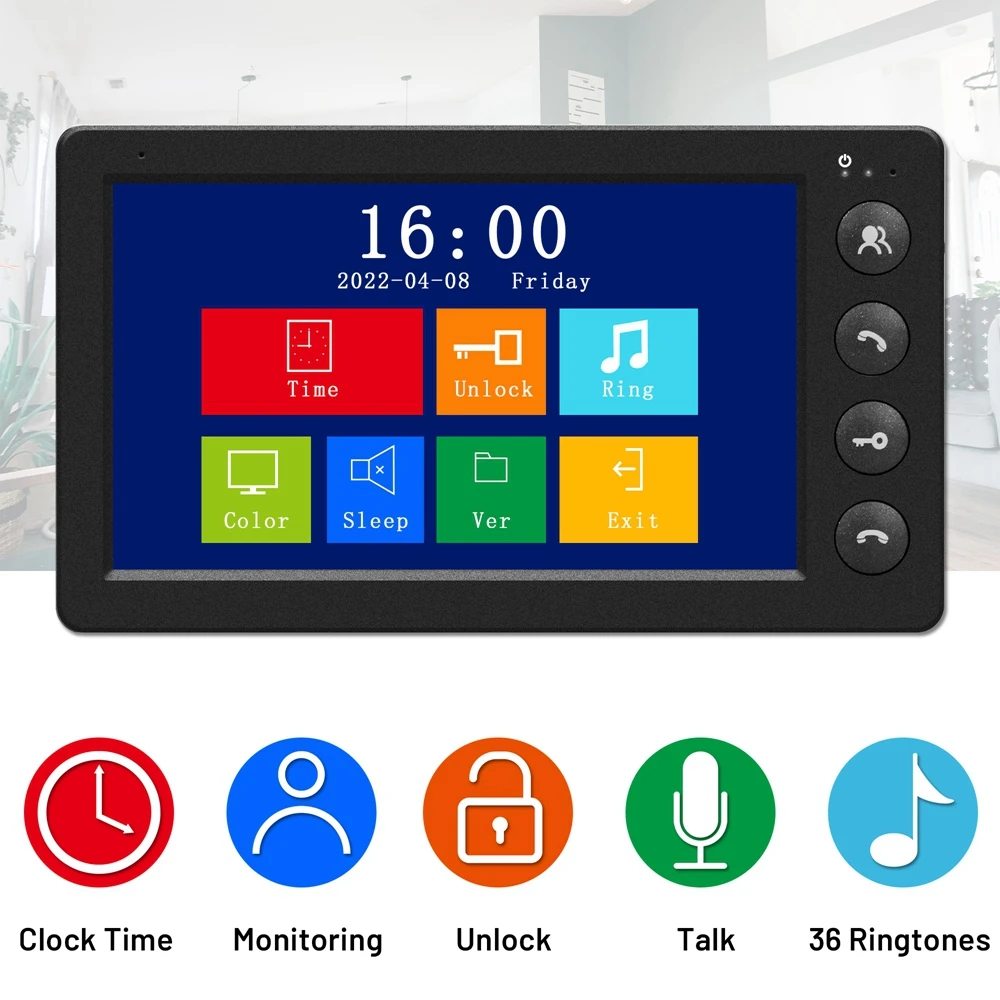 Indomita Wired Video Door Phone Home Intercom for Apartment Street Doorbell Camera RFID Call Panel Unlock Talk Waterproof Analog