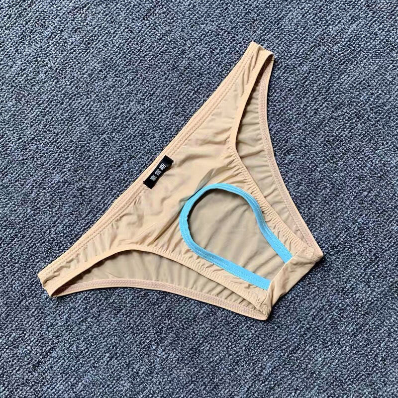 Open Crotch Mens Panties See Through Hole Male Underpants Jockstrap Buttocks Hollow Out Erotic Underwear