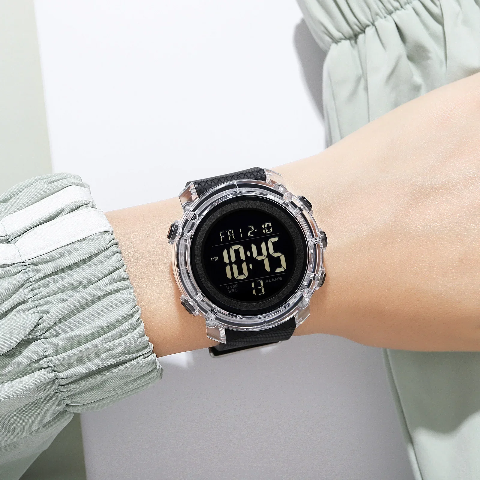 SKMEI 1996 Calendar Clock reloj hombre Japan Digital movement LED Light Watch Mens Women 5Bar Waterproof Countdown Wristwatches