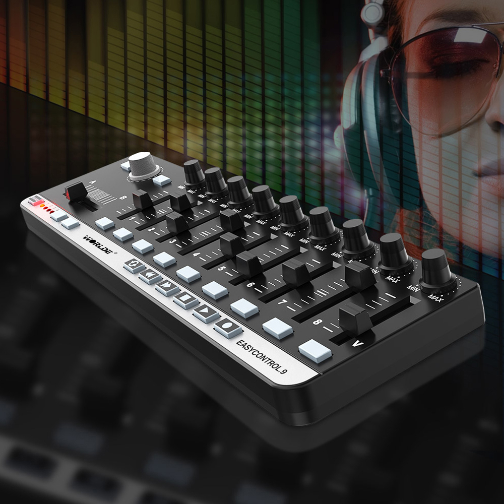 Worlde EasyControl.9 MIDI Controller Portable Mini USB 9 Slim-Line Control MIDI Keyboard Instruments Electronic Organ