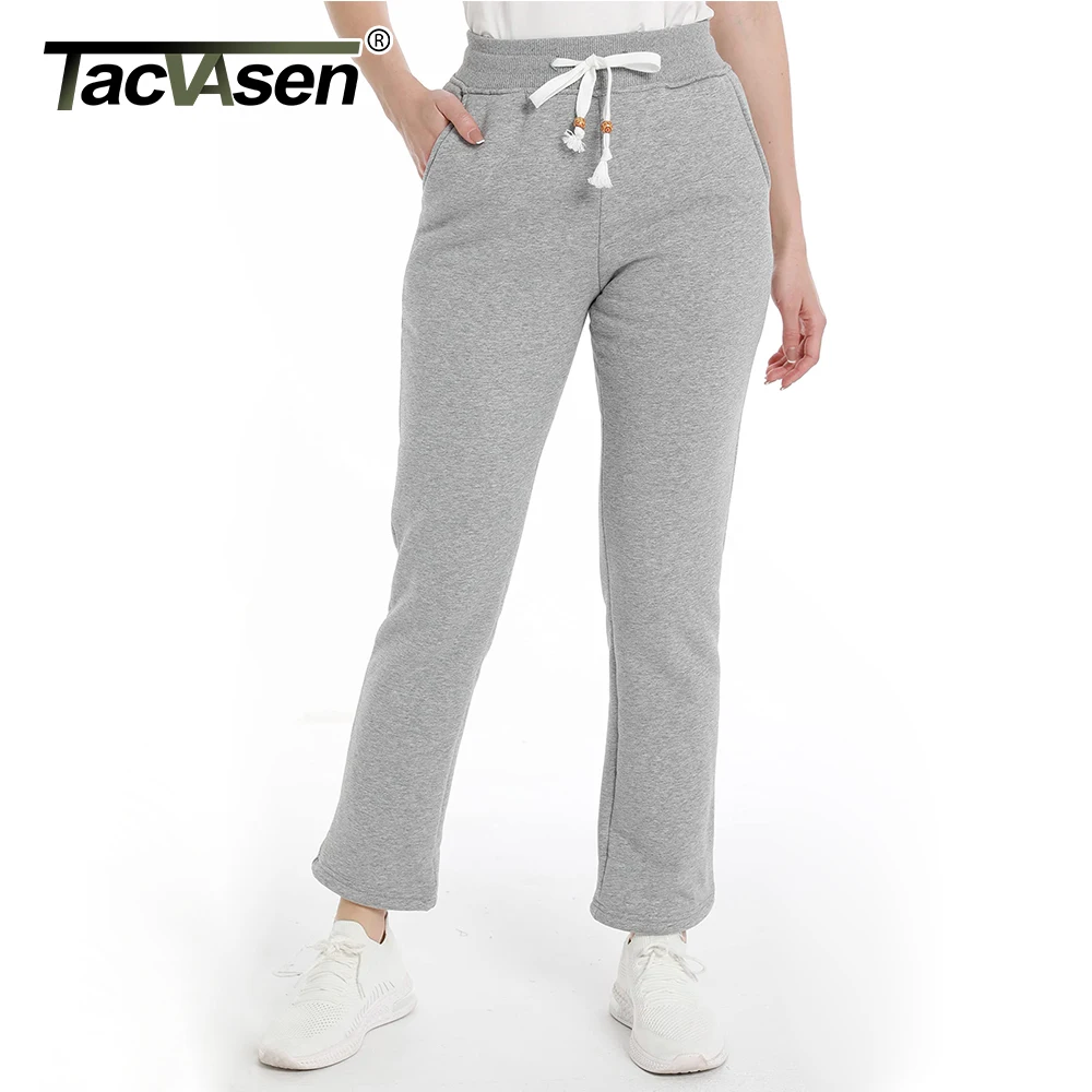 TACVASEN Winter Fleece Warm new 2025 Pants Womens Sports Sweatpants Fluffy Sherpa Pants Outdoor Running Thermal Casual Trousers Females
