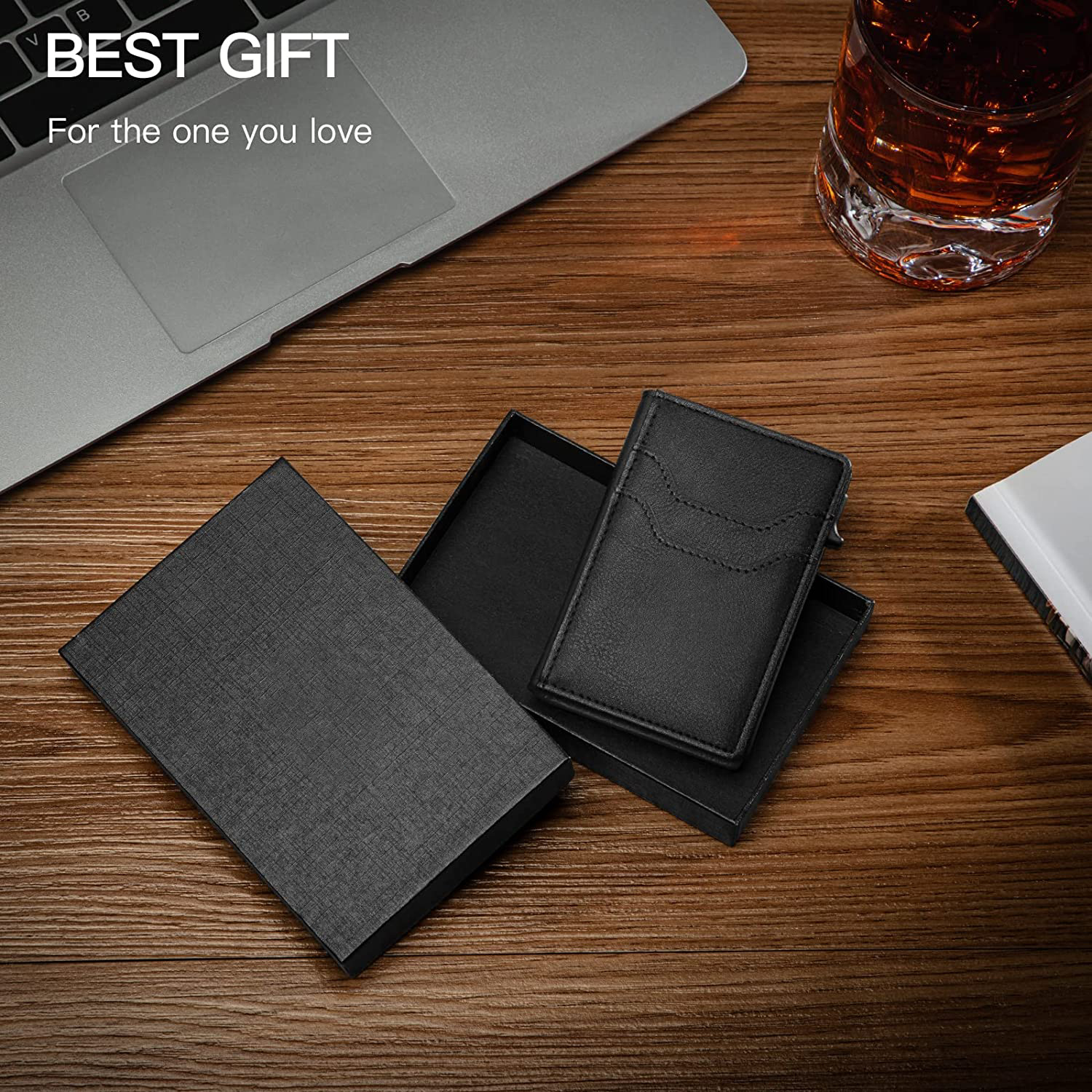 SEMORID Men's Leather Wallets Front Pocket Credit Card Holder，Slim Minimalist Card Holder RFID Blocking Bifold Wallets