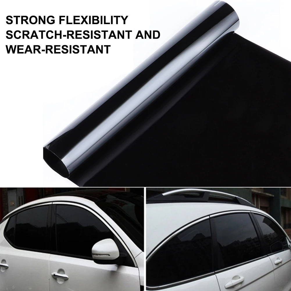 Auto Home Window Glass Restroom Summer Solar UV Protector Sticker Films Black Car Window Foils Tint Tinting Film Roll 50*300cm