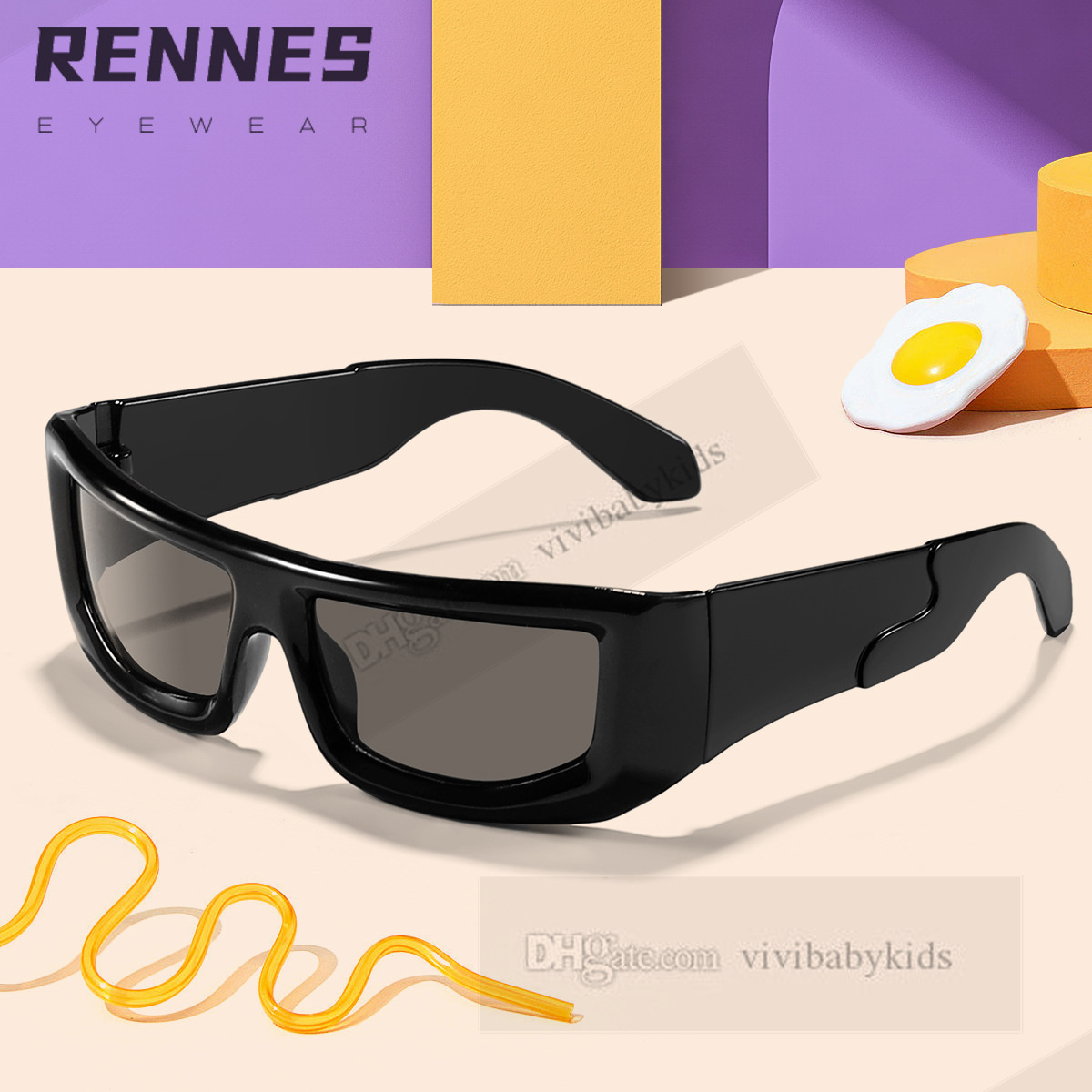 Fashion Kids sun summer girls square frame sunglasses goggles children Uv protective eyewear boys cool beach glasses Z7422 Z260305