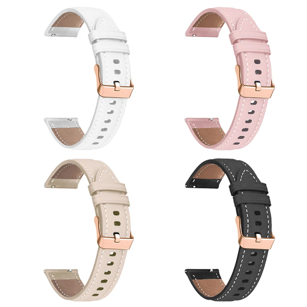 20mm Leather Watch Band For Huawei Watch GT 3/2 GT2 42mm GT3 Pro 43mm Strap Women Honor Magic 2 ES Smartwatch Wristband Bracelet