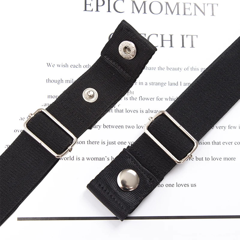 Elastic Belt Without new Buckle Canvas Women Buckle Free Belt Ladies Jeans Pants Waist Lazy Belt Stretch No 2025 Buckle Invisible Belt