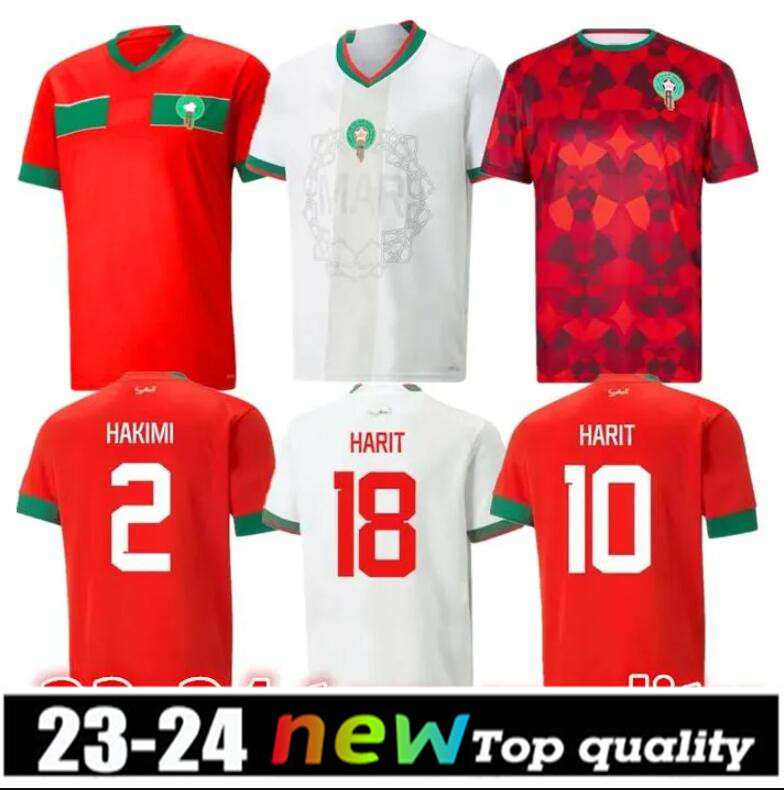 22 23 Moroccan Soccer Jerseys HAKIMI Maillot marocain ZIYECH EN-NESYRI football shirts men Kids kit HARIT SAISS IDRISSI BOUFAL jersey Maroc national team shirt 88