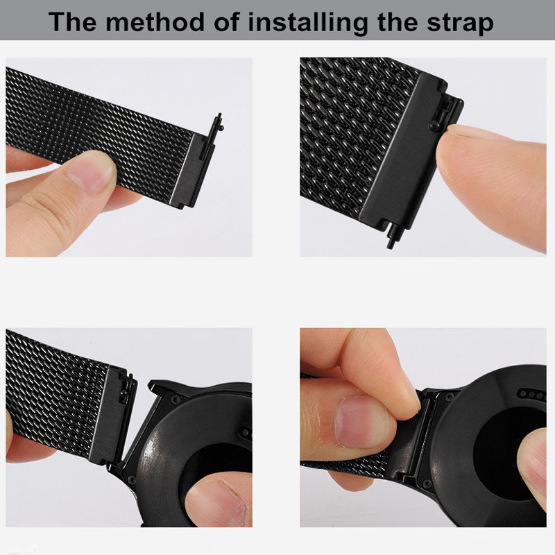 Magnetic Loop Strap For Garmin Venu SQ/Venu 2 2S 1 Smart Watch Band Metal Bracelet For Vivomove 3 3S 4S Vivoactive 4 4S 3 Correa