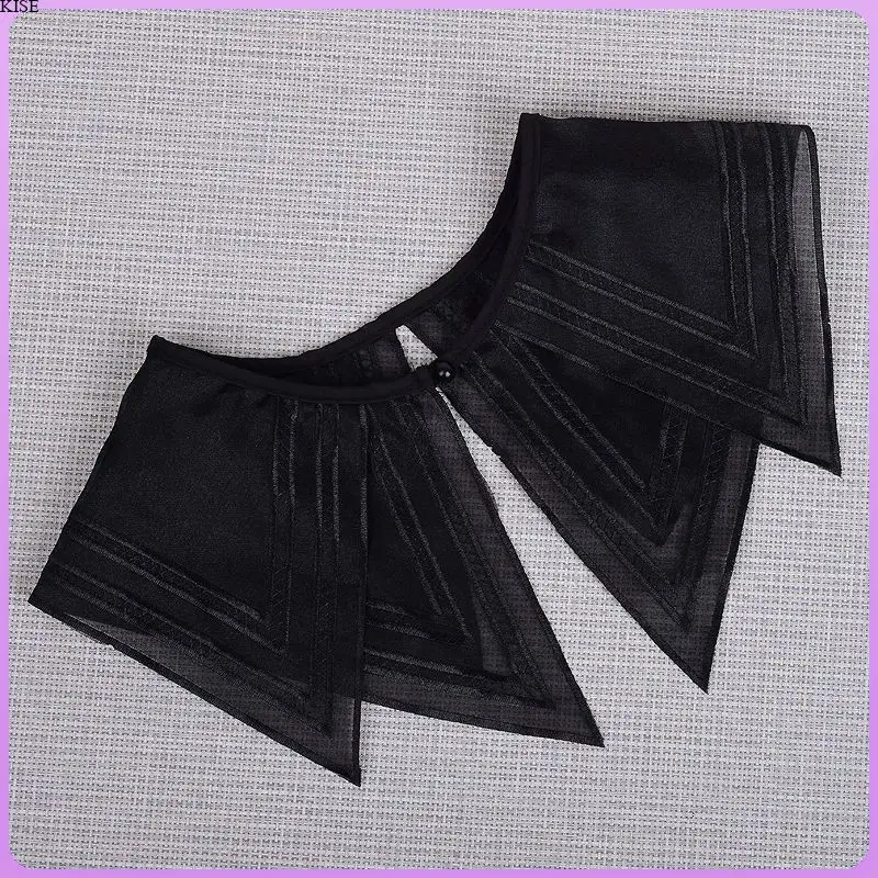new Female Lace 2025 Fake Collars Blouse Vintage Detachable Shawl Men Adjustable False Collar Versatile Half-length Shirt Accessories