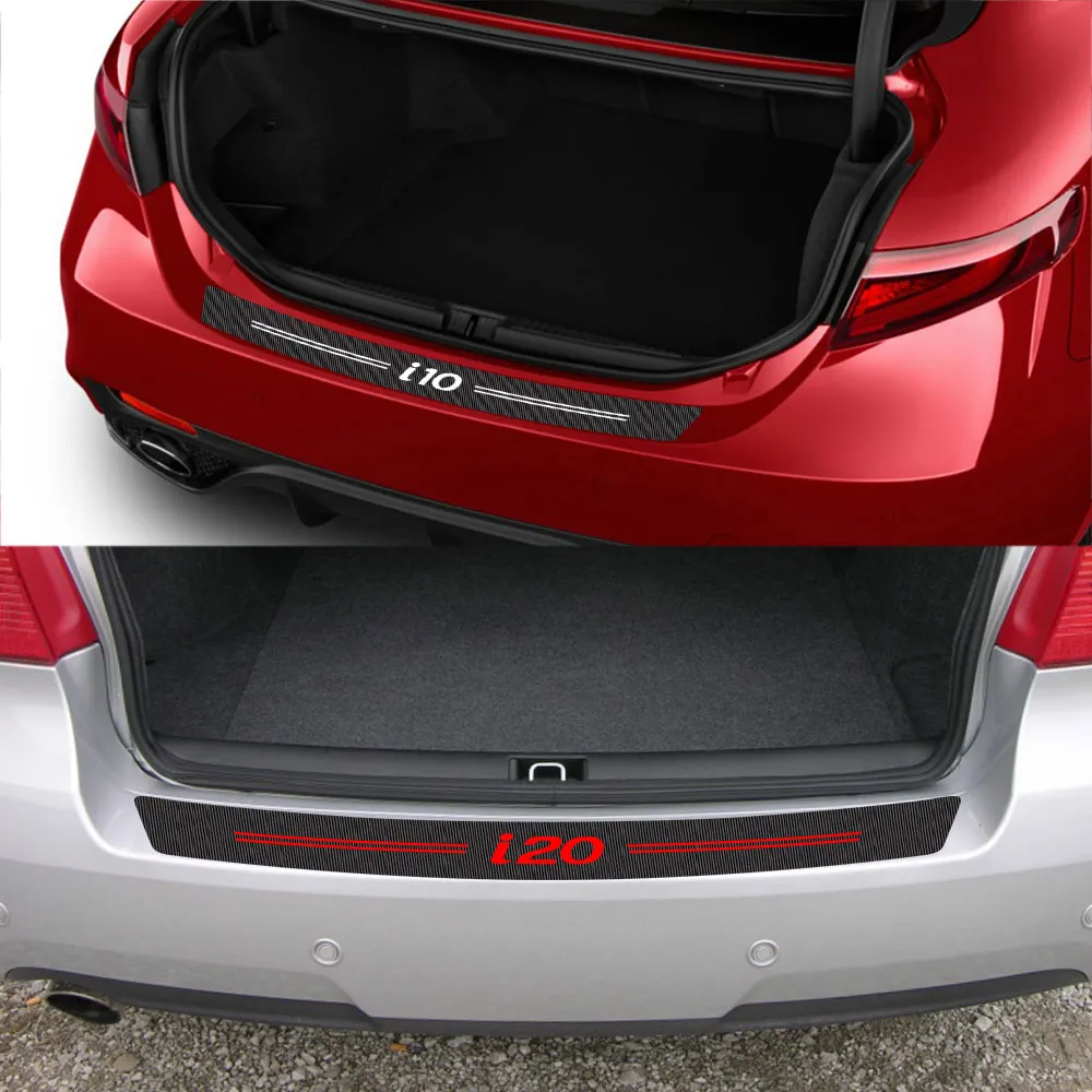 Car Trunk Trim Sticker For Hyundai i40 i30 i10 i20 IX35 IX20 Solaris Sonata Santafe Tuscani GDI Protector Cover Auto Accessories