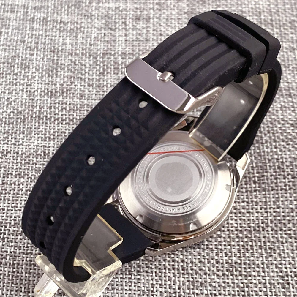 Tandorio Red Blue 40mm NH35 PT5000 Mechanical Automatic Diving Men Watch 20ATM Water Resistant Domed Sapphire Screw Crown Reloj 1ef95 5 fb68b