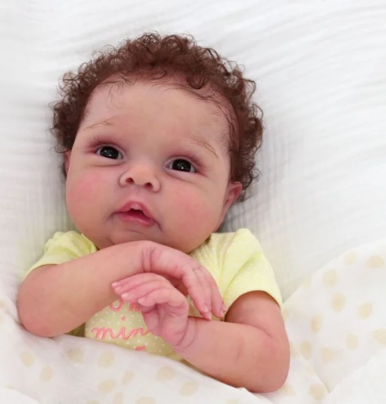 20inch Unfinished Miley Reborn Doll Kit Doll Unpainted Parts with Body and Eyes Soft Touch Fresh Color