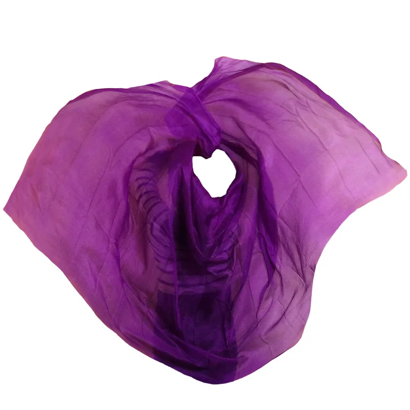 Real Chinese Silk Veil Shawl Women Scarf Costume 2025 Accessory Customized new Handmade Dyed Silk Veil Belly Dance Veil Accessory