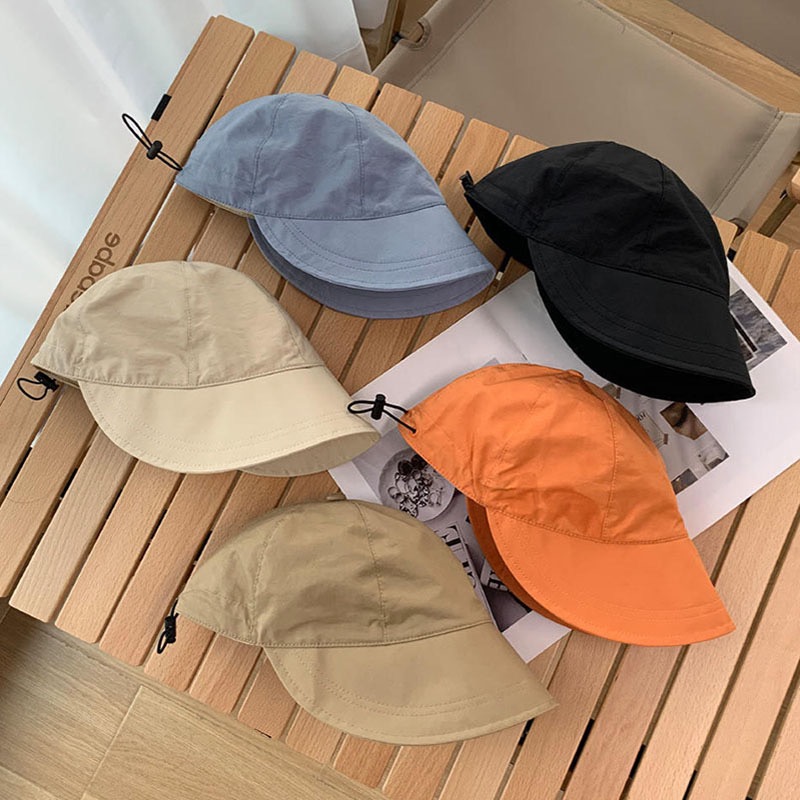 Spring Summer Bucket Hat Wide new Brim 2025 Sun Hat for Women Drawstring Adjustable Foldable Beach Hats Quick-drying Visors Fisherman Cap