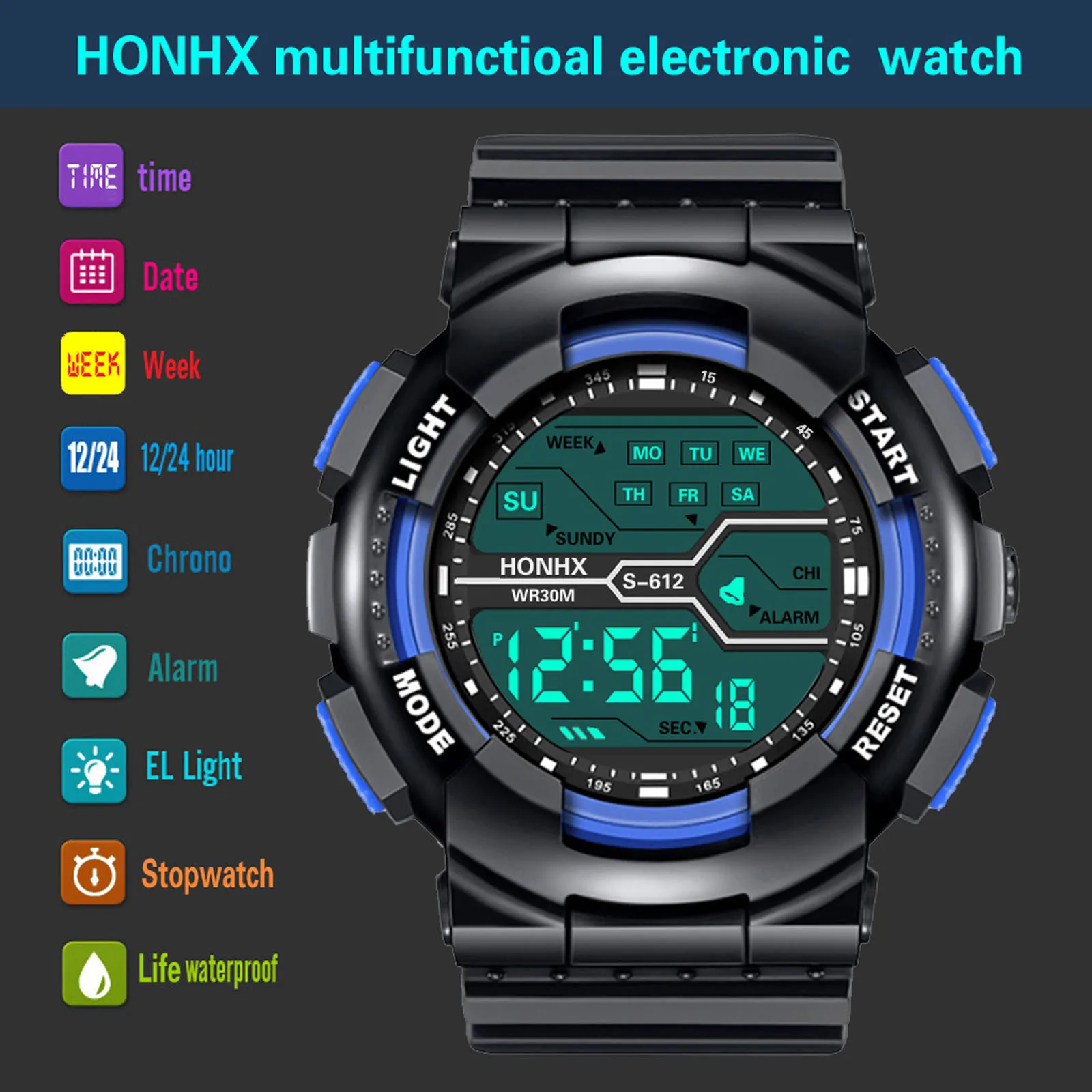 Led Digital A Variety Styles Of Cool Sports Electronic Watches With 4 Buttons Life Watch Zegarek Damski