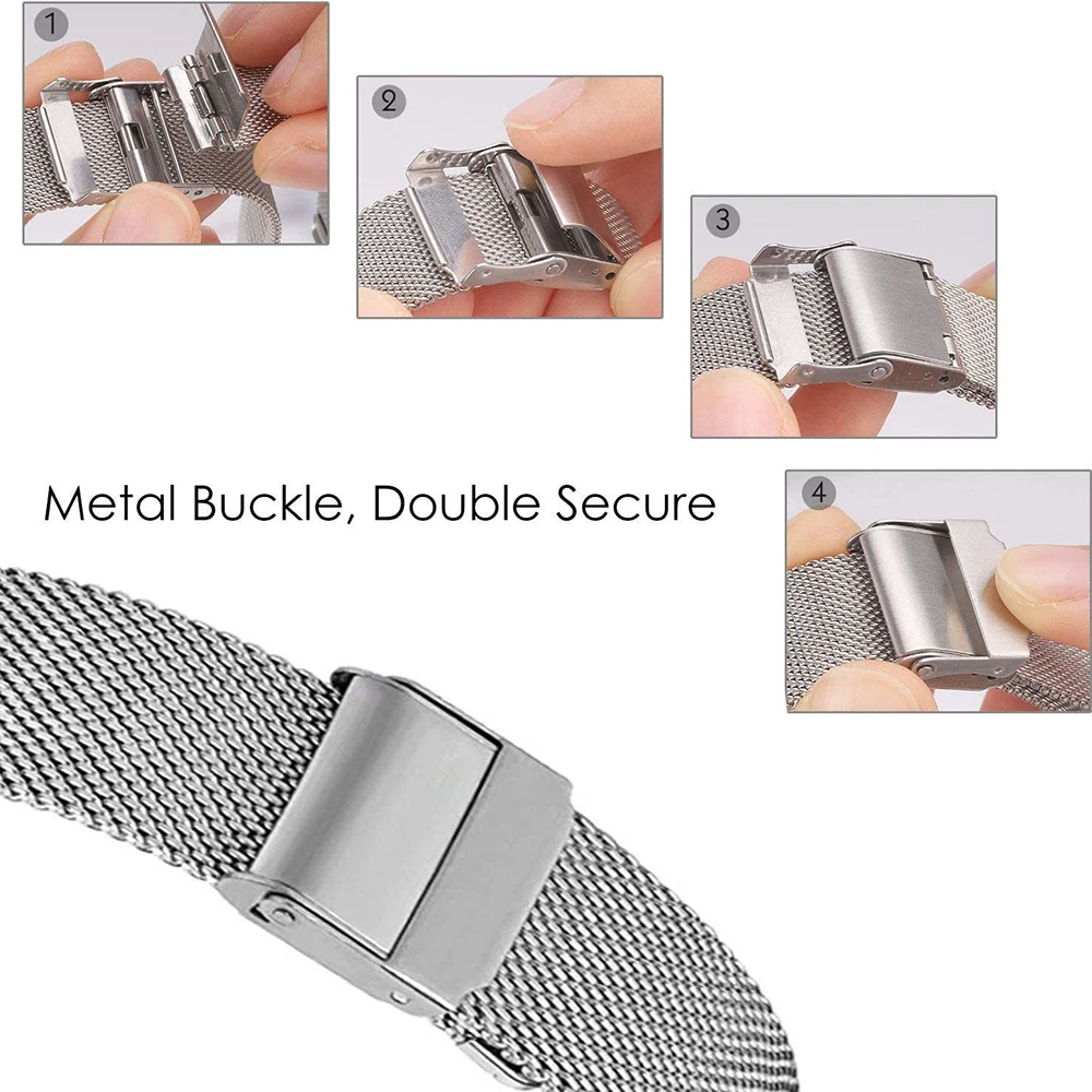 22mm Mesh Watch Band new For Huami Amazfit GTR 4 3 Pro 2 2e Bip 5 ese Bracelet Wrist Strap 2025 Loop For GTR 47mm Pace Stratos Clasp