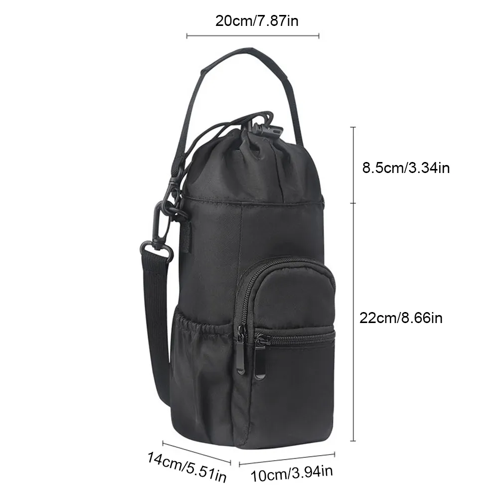 32/40oz Water Bottle Carrier Insulated Water Bottle Pouch Sleeve with Shoulder Strap Phone Pocket Sling Bag for Sports Kettlen