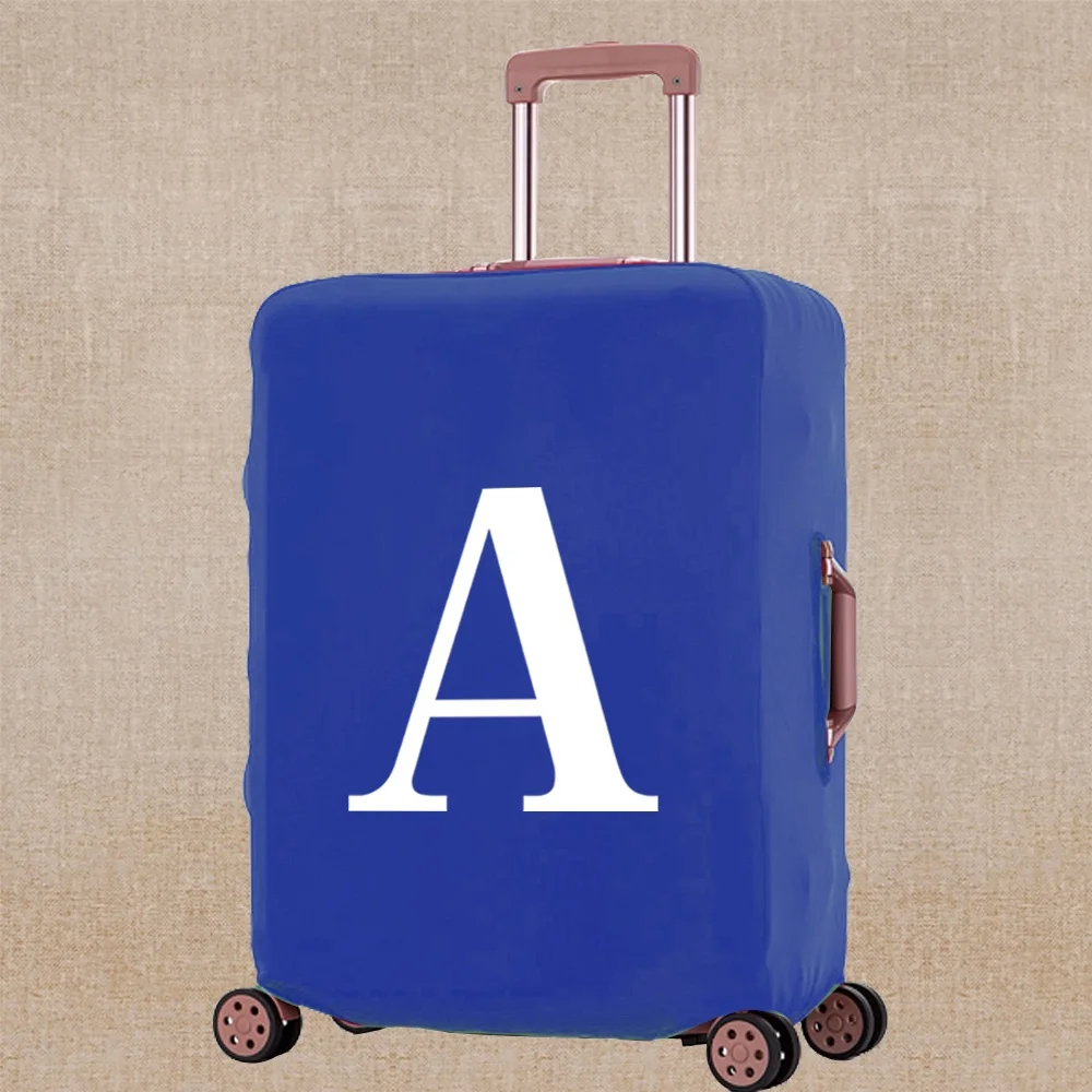 Travel Luggage Cover Elastic Trolley Baggage Covers for 18-32" White Letter Print Traveling Accessories Suitcase Protective Case