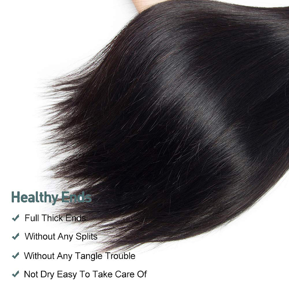 Vallbest Straight Human Hair Bundles Peruvian Hair Bundles Straight Human Hair Extensions 1/3/4 Pcs Straight Bundles Human Hair 409b3