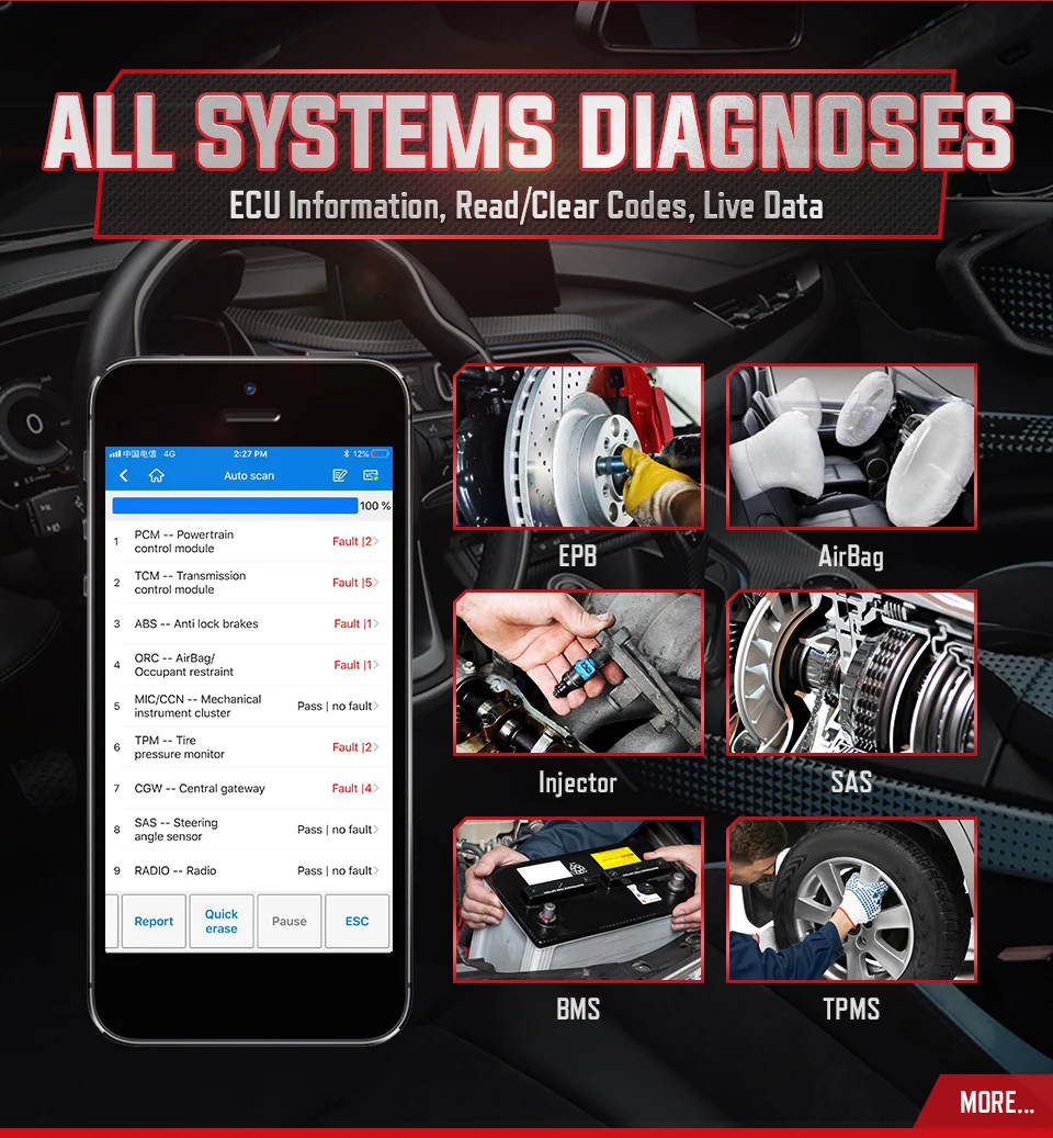 Autel MaxiAP AP200 OBD2 Full Systems Diagnostic Tool Check Engine Light Code Reader 2025 for Family DIYers new Obd2 Scanner autel ap200
