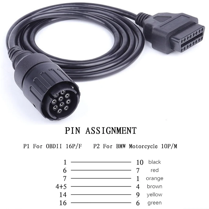 For ICOM D Cable ICOM-D Motorcycles new Motobikes 10 Pin Adaptor 10Pin To 16Pin OBD2 OBDII Diagnostic Cable I-COM 2025 A2 tool cables