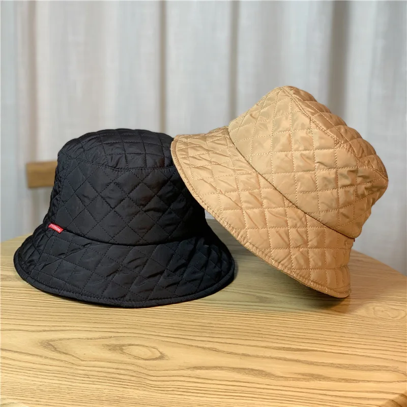 Winter Ultra Light Down Bucket Hats For Women Panama Fisherman Hat Outdoor Lady Cold Warm Basin Cap