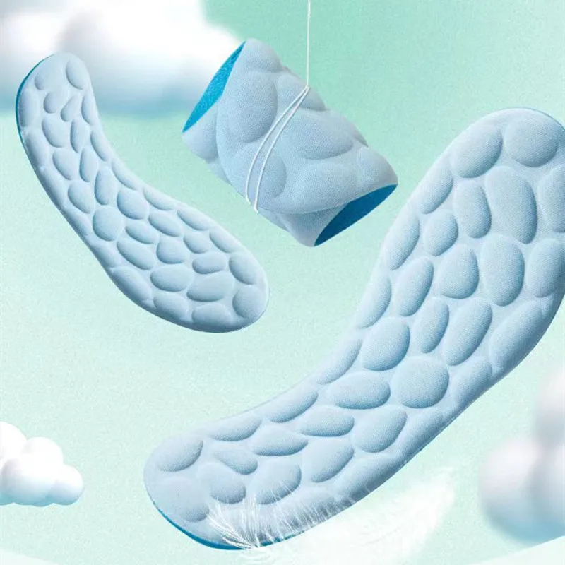 1Pair Soft Massage Insoles Sport Cushioning Inserts Shock-absorbing Comfort Insole new For 2025 Men Women Memory Foam Shoe Sole Shoe Pads