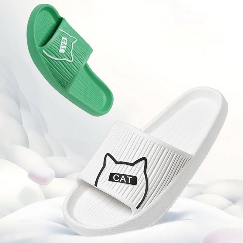 Summer Slippers Thick Platform Sandals Women Summer 2023 Home Slippers Indoor Eva Soft-Soled Couple Non-Slip Slipper Flip Flops