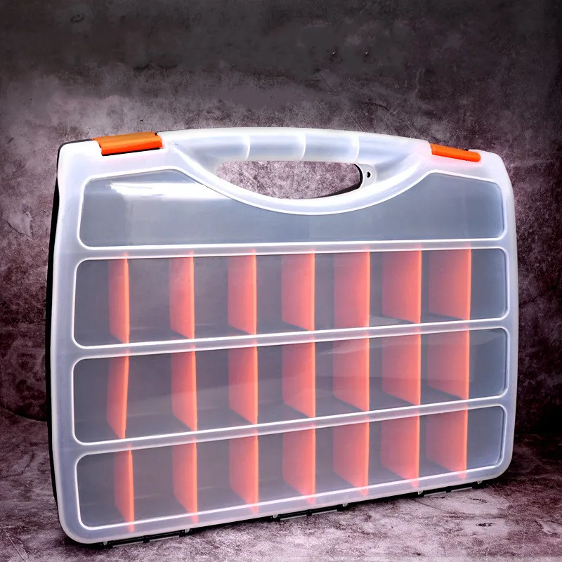 Toolbox double sided open Bolts Double Sided Nuts Durable Tool Box Organizer For Screws Hardware Storage Parts Portable