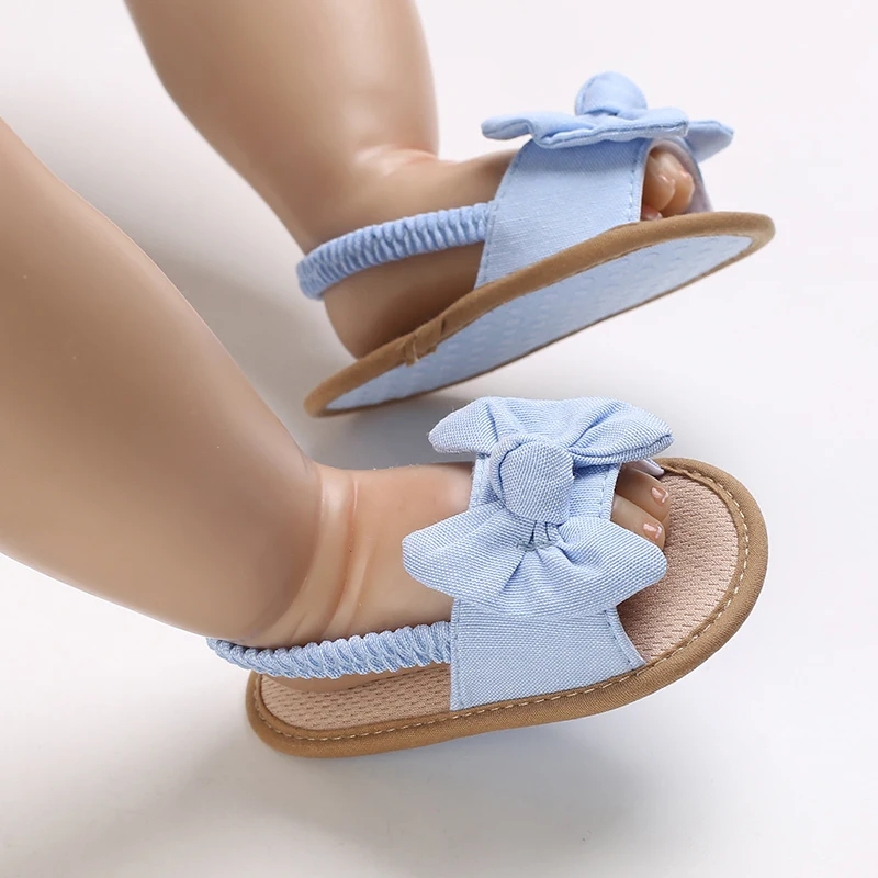 0-18m summer newborn girl baby boy sandals butterfly flat bottom cork shoes in a variety of good-looking colors